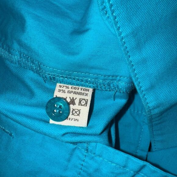 🆕 MARGARITAVILLE Bermuda turquoise stretch twill cotton shorts size 8 NWOT - Picture 13 of 13